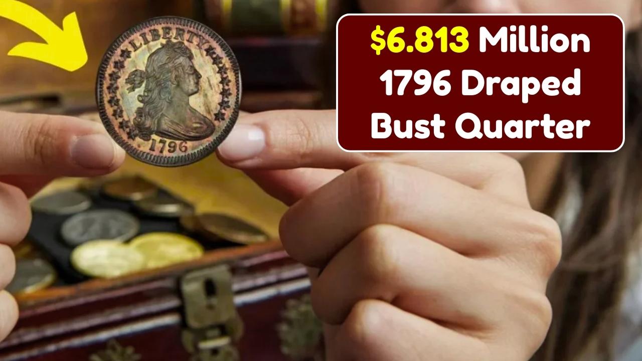 Rare 1796 Draped Bust Quarter Found in Old Coin Chest Valued at $6.8 Million